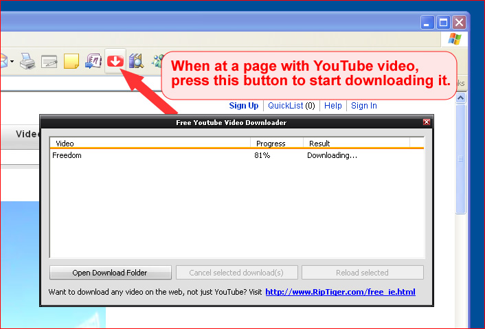 Free YouTube Video Downloader screenshot